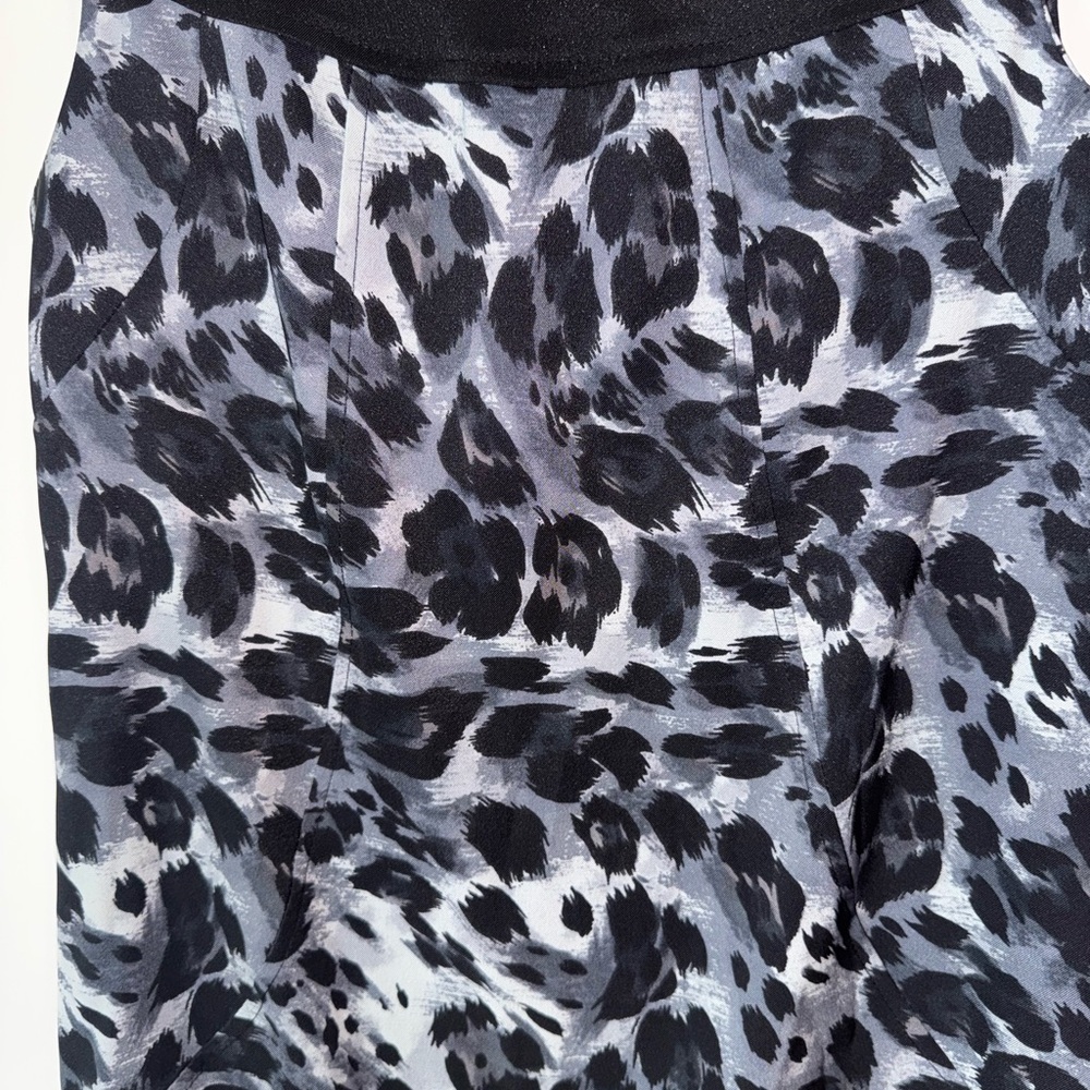 Black and Gray Patterned Women's Dress - Picture 4 of 5